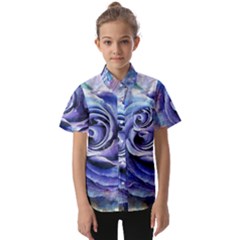 Watercolor-rose-flower-romantic Kids  Short Sleeve Shirt