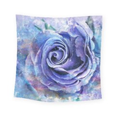 Watercolor-rose-flower-romantic Square Tapestry (small) by Sapixe