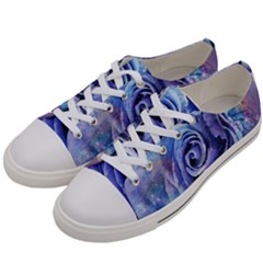 Watercolor-rose-flower-romantic Women s Low Top Canvas Sneakers by Sapixe