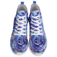 Watercolor-rose-flower-romantic Men s Lightweight High Top Sneakers by Sapixe