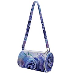 Watercolor-rose-flower-romantic Mini Cylinder Bag by Sapixe