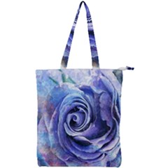 Watercolor-rose-flower-romantic Double Zip Up Tote Bag by Sapixe