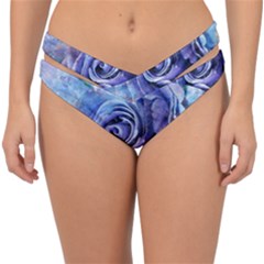 Watercolor-rose-flower-romantic Double Strap Halter Bikini Bottom by Sapixe