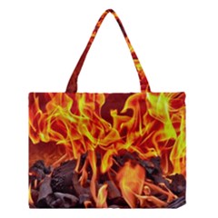 Fire-burn-charcoal-flame-heat-hot Medium Tote Bag by Sapixe