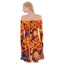 Fire-burn-charcoal-flame-heat-hot Off Shoulder Skater Dress View2