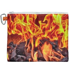 Fire-burn-charcoal-flame-heat-hot Canvas Cosmetic Bag (xxxl) by Sapixe