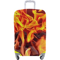 Fire-burn-charcoal-flame-heat-hot Luggage Cover (large) by Sapixe