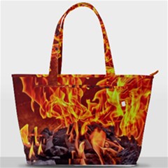 Fire-burn-charcoal-flame-heat-hot Back Pocket Shoulder Bag  by Sapixe