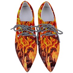 Fire-burn-charcoal-flame-heat-hot Pointed Oxford Shoes by Sapixe