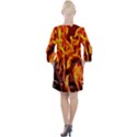 Fire-burn-charcoal-flame-heat-hot Open Neck Shift Dress View2