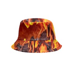 Fire-burn-charcoal-flame-heat-hot Bucket Hat (kids)