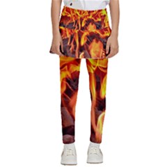 Fire-burn-charcoal-flame-heat-hot Kids  Skirted Pants