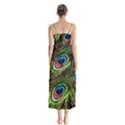 Peacock-feathers-plumage-pattern Button Up Chiffon Maxi Dress View2