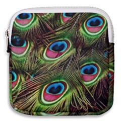 Peacock-feathers-plumage-pattern Mini Square Pouch by Sapixe