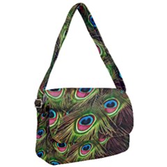 Peacock-feathers-plumage-pattern Courier Bag by Sapixe