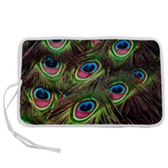 Peacock-feathers-plumage-pattern Pen Storage Case (s) by Sapixe