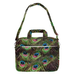 Peacock-feathers-plumage-pattern Macbook Pro Shoulder Laptop Bag (large)