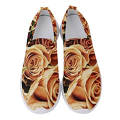 Roses-flowers-bouquet-rose-bloom Women s Slip On Sneakers by Sapixe