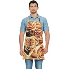 Roses-flowers-bouquet-rose-bloom Kitchen Apron