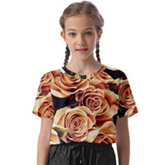 Roses-flowers-bouquet-rose-bloom Kids  Basic Tee