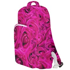 Pink-flowers-roses-background Double Compartment Backpack by Sapixe