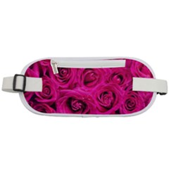 Pink-flowers-roses-background Rounded Waist Pouch by Sapixe