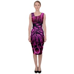 Dahlia-flower-purple-dahlia-petals Sleeveless Pencil Dress by Sapixe