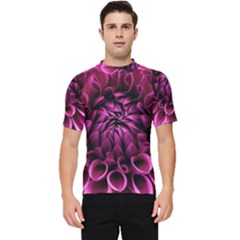 Dahlia-flower-purple-dahlia-petals Men s Short Sleeve Rash Guard by Sapixe