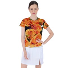 Roses-flowers-orange-roses Women s Sports Top by Sapixe