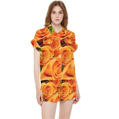 Roses-flowers-orange-roses Chiffon Lounge Set