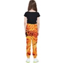 Roses-flowers-orange-roses Kids  Elastic Waist Pants View2