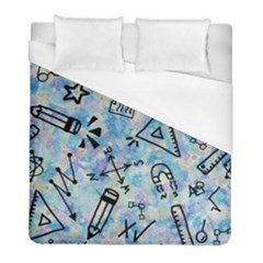 Science-education-doodle-background Duvet Cover (Full/ Double Size)