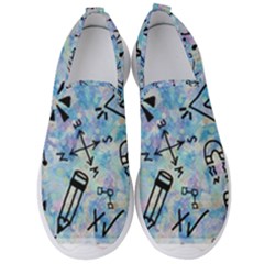 Science-education-doodle-background Men s Slip On Sneakers