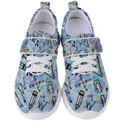 Science-education-doodle-background Women s Velcro Strap Shoes