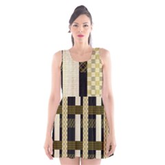 Art-stripes-pattern-design-lines Scoop Neck Skater Dress