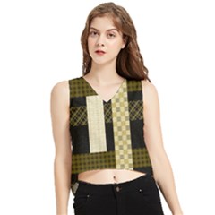 Art-stripes-pattern-design-lines V-neck Cropped Tank Top