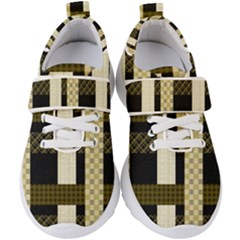 Art-stripes-pattern-design-lines Kids  Velcro Strap Shoes