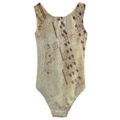 Music-melody-old-fashioned Kids  Cut-out Back One Piece Swimsuit by Sapixe