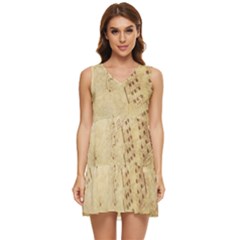 Music-melody-old-fashioned Tiered Sleeveless Mini Dress