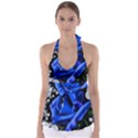 Blue-rose-rose-rose-bloom-blossom Babydoll Tankini Top View1