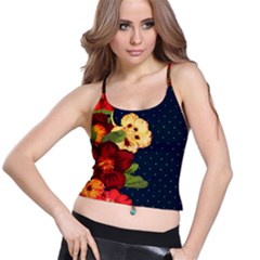 Flowers-vintage-floral Spaghetti Strap Bra Top by Sapixe