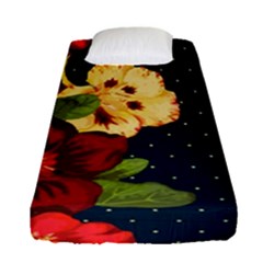 Flowers-vintage-floral Fitted Sheet (single Size) by Sapixe