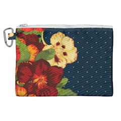 Flowers-vintage-floral Canvas Cosmetic Bag (xl) by Sapixe