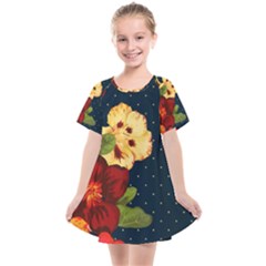 Flowers-vintage-floral Kids  Smock Dress