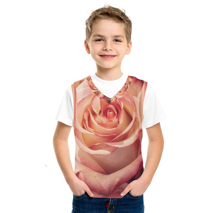 Roses-flowers-rose-bloom-petals Kids  Basketball Tank Top