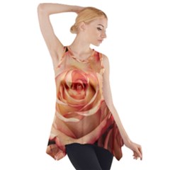 Roses-flowers-rose-bloom-petals Side Drop Tank Tunic by Sapixe