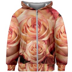 Roses-flowers-rose-bloom-petals Kids  Zipper Hoodie Without Drawstring by Sapixe