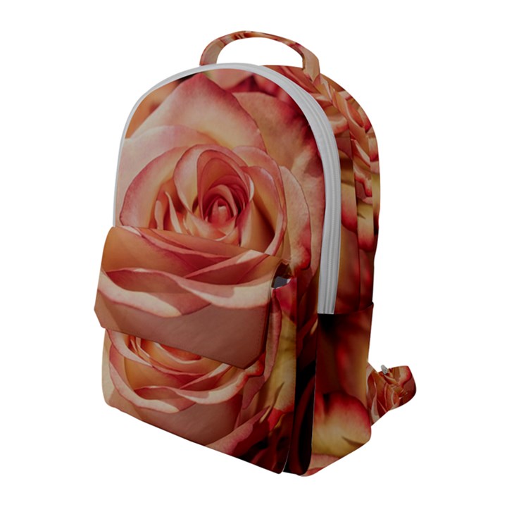 Roses-flowers-rose-bloom-petals Flap Pocket Backpack (Large)