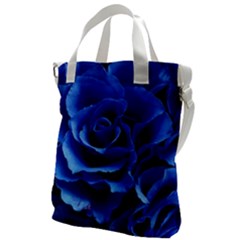 Roses-flowers-plant-romance Canvas Messenger Bag by Sapixe