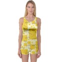 Party-confetti-yellow-squares One Piece Boyleg Swimsuit View1